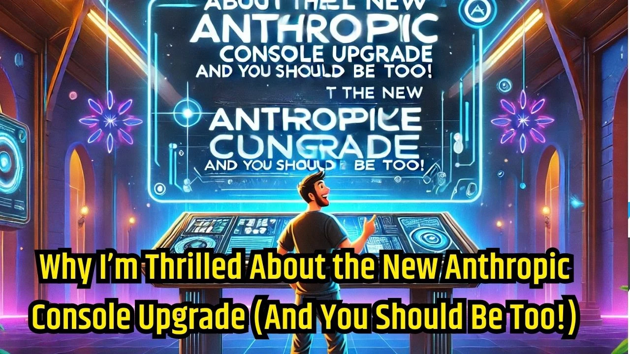 Why I’m Thrilled About the New Anthropic Console Upgrade (And You Should Be Too!)